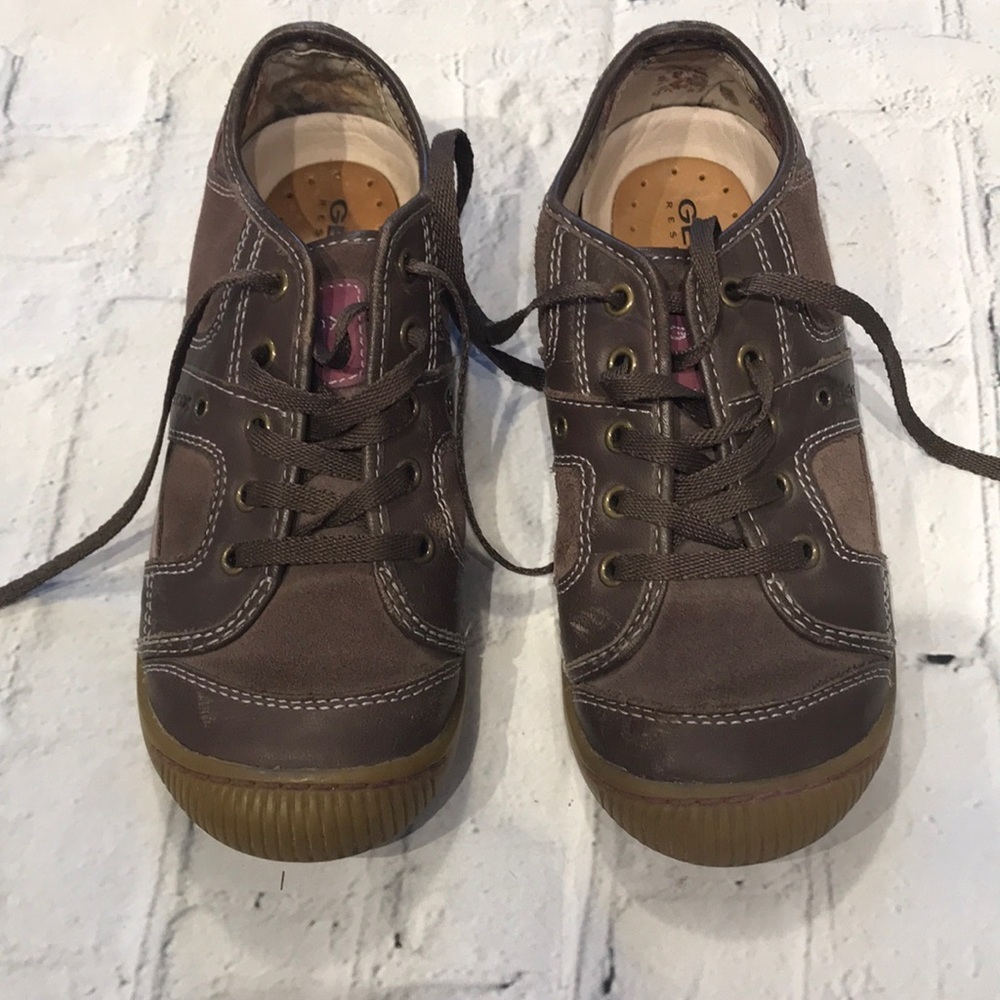 Geox Leather Lace Up Runners